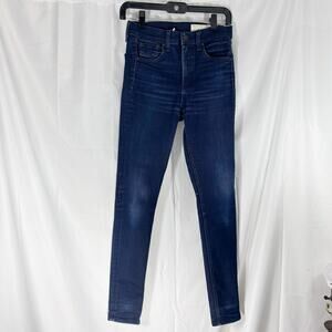 Rag & Bone High-Rise Ankle Skinny Jeans Dark Stretch Denim Women’s 25